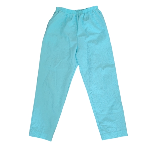 Vintage 80's teal and white 2 piece summer outfit size medium - Picture 5 of 9